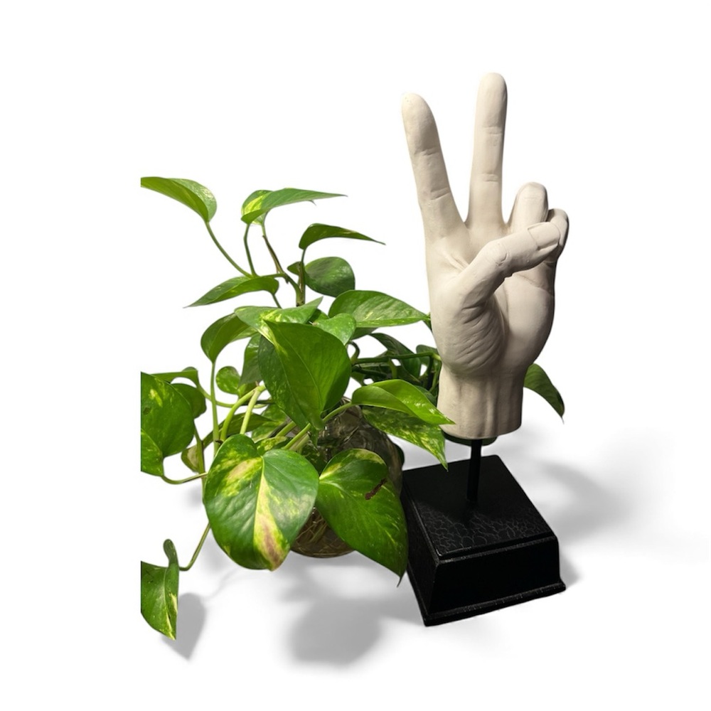 TMS 15" Vitruvian Collection PEACE SIGN Modern Art Sculpture Great Holiday Gift - Picture 7 of 7